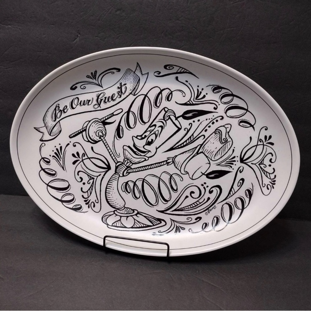 Disney Black and White 'Be Our Guest' Platter